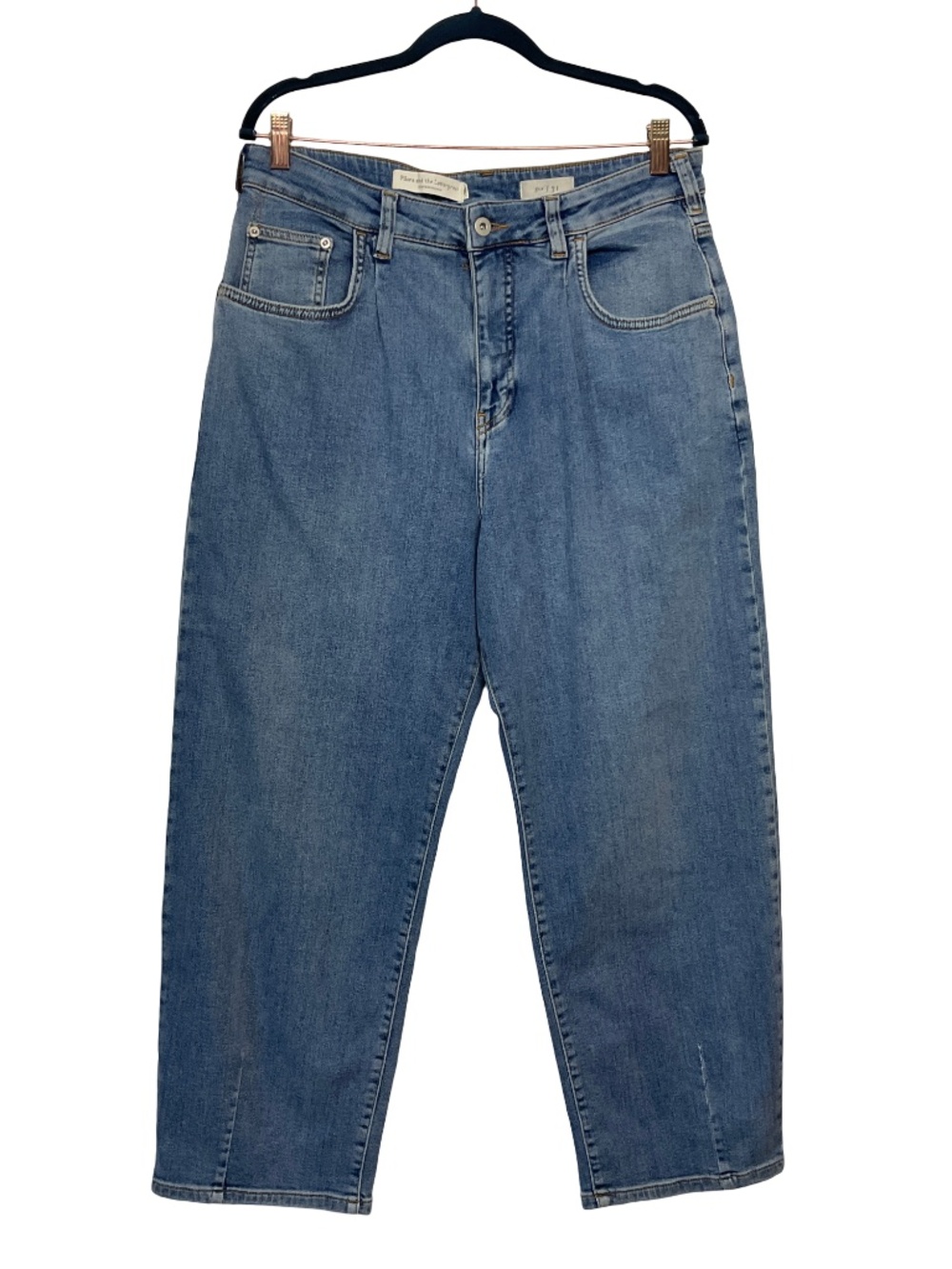 Pilcro Ultra High Rise Relaxed Pleated Jeans
